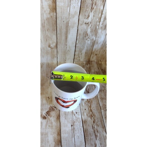 Ceramic Coffee Tea Cup Mug Novelty Don't Go Bacon My Heart I Couldnt if I Fried - Picture 5 of 5
